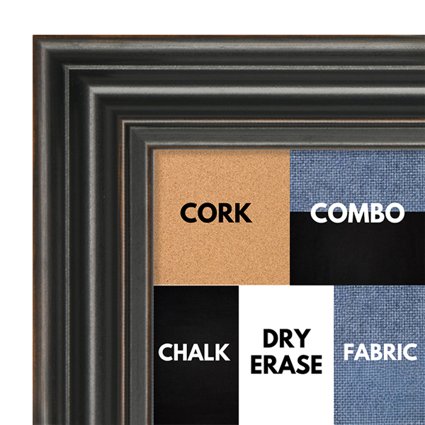 BB1312-3 Soft Black Scoop 1.94" Wide Custom Cork Chalk or Dry Erase Board BB1312-3 Soft Black Scoop 1.94" Wide Custom Cork Chalk or Dry Erase Board