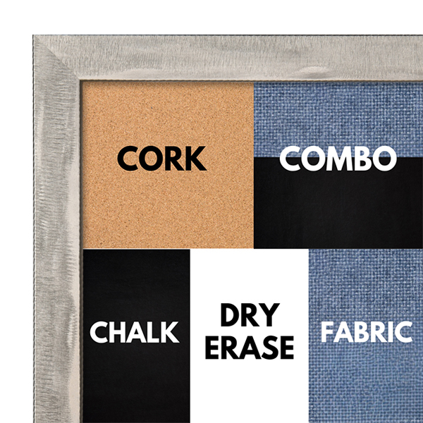 BB1316-5 Distressed Silver Cap - 0.75 Inch Wide - Custom Cork Chalk Dry Erase BB1316-5 Distressed Silver Cap - 0.75 Inch Wide - Custom Cork Chalk Dry Erase
