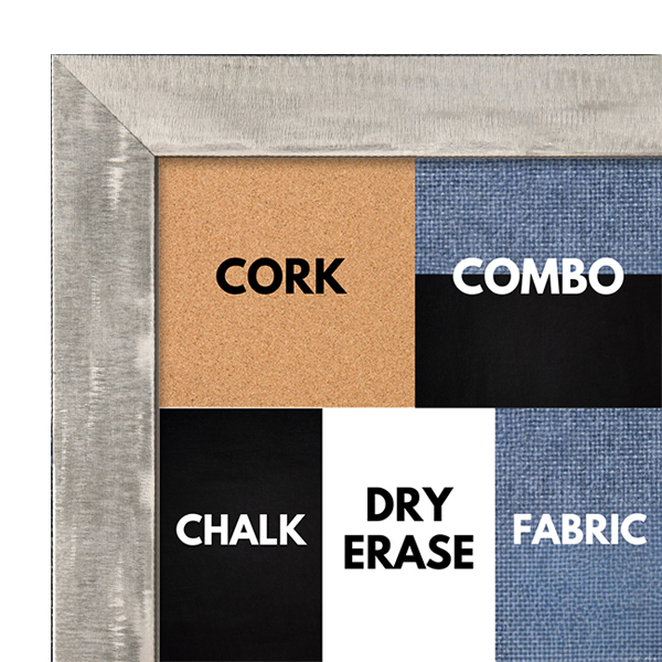 BB1317-5 Distressed Silver Cube- 1.125" Wide - Custom Cork Chalk or Dry Erase Board BB1317-5 Distressed Silver Cube- 1.125" Wide - Custom Cork Chalk or Dry Erase Board