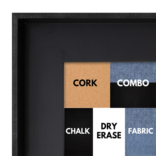 BB1319-1 Matte Black Floater - 1.75" Wide - Custom Cork Chalk or Dry Erase Board BB1319-1 Matte Black Floater - 1.75" Wide - Custom Cork Chalk or Dry Erase Board