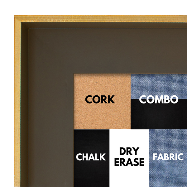 BB1319-3 Mocha & Gold Floater - 1.75" Wide - Custom Cork Chalk or Dry Erase Board BB1319-3 Mocha & Gold Floater - 1.75" Wide - Custom Cork Chalk or Dry Erase Board