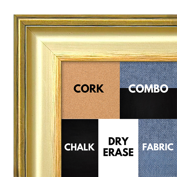BB1323-4 Scoop Brushed Gold - 1.875" Wide - Custom Cork Chalk or Dry Erase Board BB1323-4 Scoop Brushed Gold - 1.875" Wide - Custom Cork Chalk or Dry Erase Board