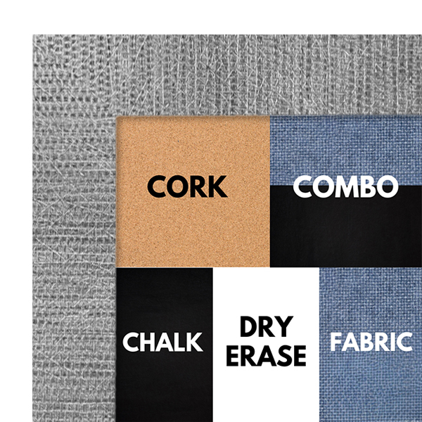 BB1325-2 Woven Silver - 1.25" Wide - Custom Cork Chalk or Dry Erase Board BB1325-2 Woven Silver - 1.25" Wide - Custom Cork Chalk or Dry Erase Board