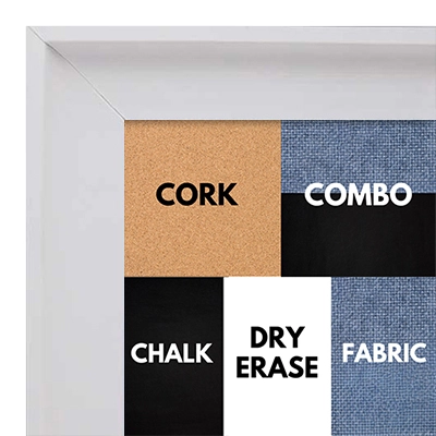 BB1012-1 White Gesso Scoop Liner - Cork, Chalk, Dry Erase, Combo, Fabric Wrap 