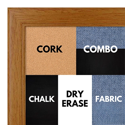 BB1044-2 Honey Maple Width Ridges - Cork, Chalk, Dry Erase, Combo, Fabric Wrap 