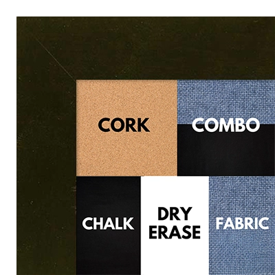 BB1045-1 Dark Expresso Brown -Cork, Chalk, Dry Erase, Combo, Fabric Wrap 