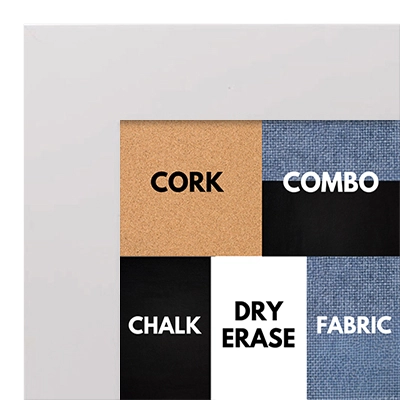 BB1045-8 Matte White - Cork, Chalk, Dry Erase, Combo, Fabric Wrap 