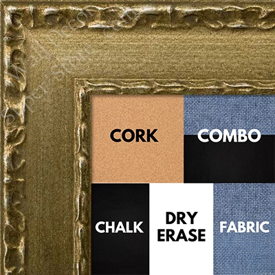 BB1050-2 Ornate Silver Panel Embossed Leaf With Lip-- Cork, Chalk, Dry Erase, Combo, Fabric Wrap 