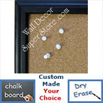 BB182-1 Black With Slope Edge Small To Medium Custom Cork Chalk or Dry Erase Board
