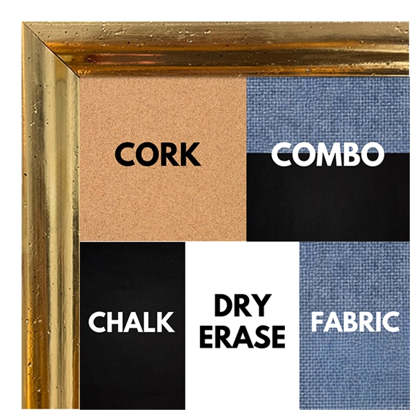BB1209-1 Gold  - 0.75 Inch Wide - Custom Cork Chalk Dry Erase