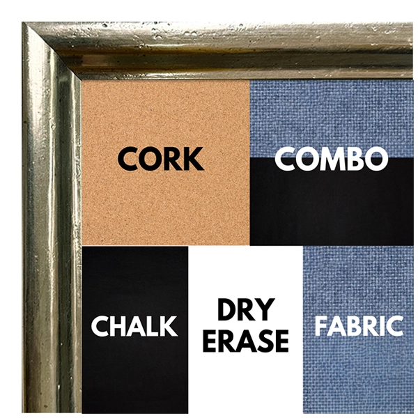 BB1209-3 Pewter  - 0.75 Inch Wide - Custom Cork Chalk Dry Erase