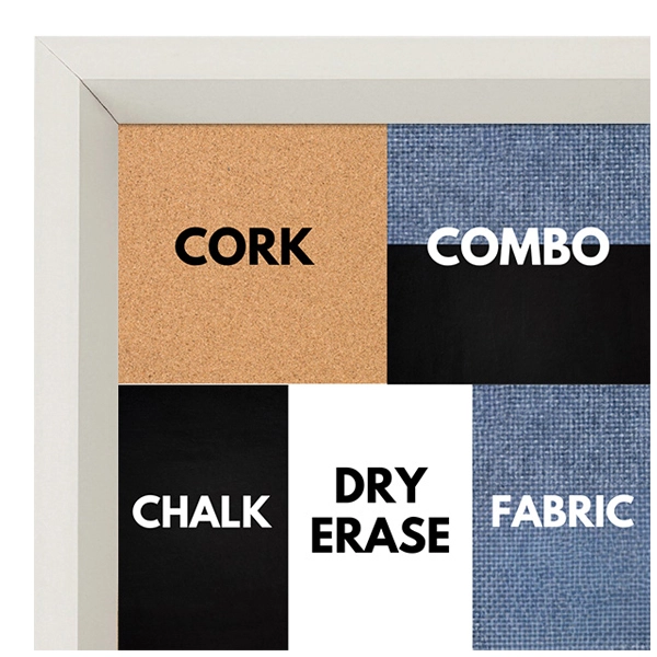 BB1212-8 White - 0.69 Inch Wide - Custom Cork Chalk Dry Erase