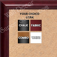 BB1409-4 Classic Mahogany Small To Medium Custom Cork Chalk or Dry Erase Board