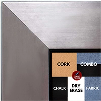 BB1431-4 Brushed Pewter With Black Medium To Extra Large Custom Cork Chalk Or Dry Erase Board