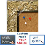 Ornate Design Decorative Chalkboards, Cork, Dry Erase, Combination Or Fabric Boards