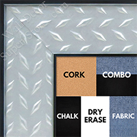 BB1503-1 Stainless Steel Look with Diamond Pattern Medium To Extra Large Custom Cork Chalk Or Dry Er