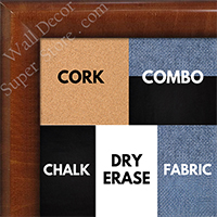 BB1507-2 Pecan Medium Wall Board Cork Chalk Dry Erase