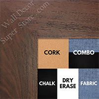 BB1510-5 Dark Walnut Wood Grain Large Custom Wall Boards Chalk Cork Dry Erase