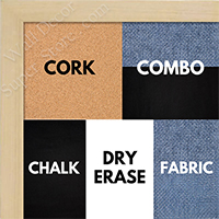 BB1511-2  Natural Maple - Small Custom Cork Chalk or Dry Erase Board