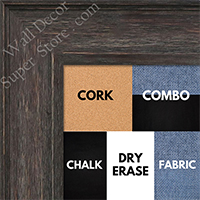 BB1513-3 Walnut Distressed Barnwood - Extra Large Wall Board Cork Chalk Dry Erase