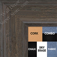 BB1514-3 Walnut Distressed Barnwood - Extra Extra Large Wall Board Cork Chalk Dry Erase