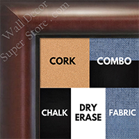 BB1516-2 Walnut - Large Wall Board Cork Chalk Dry Erase