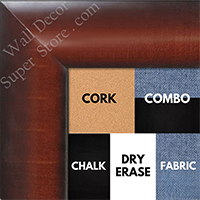 BB1517-2 Walnut - Extra Large  Wall Board Cork Chalk Dry Erase
