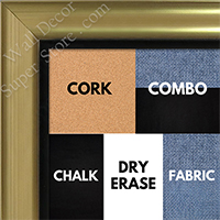BB1520-3 Gold With  Black Trim Large Wall Board Cork Chalk Dry Erase