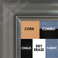 BB1521-6 Pewter Extra Large Wall Board Cork Chalk Dry Erase