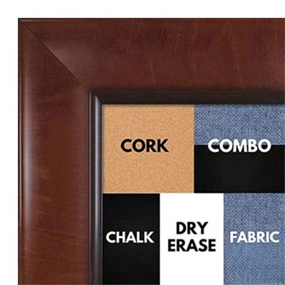 BB1525-2 Pecan - Extra Large Wall Board Cork Chalk Dry Erase