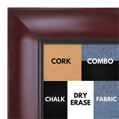 BB1525-3 Walnut - Extra Large Wall Board Cork Chalk Dry Erase