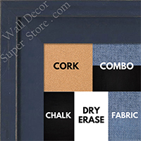 BB1534-5 Distressed Dark Blue - Extra Large Custom Cork Chalk or Dry Erase Board