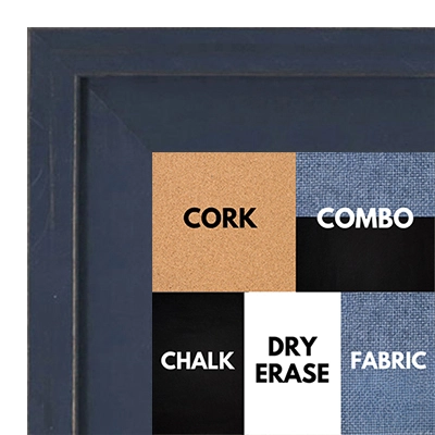 BB1534-5 Distressed Dark Blue - Extra Large Custom Cork Chalk or Dry Erase Board