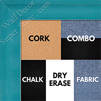 BB1536-5 Glossy Blue - Medium Custom Cork Chalk or Dry Erase Board