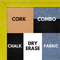 BB1537-3 Glossy Yellow - Small Custom Cork Chalk or Dry Erase Board