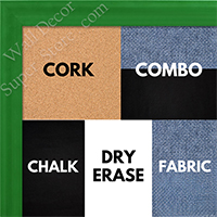 BB1537-4 Glossy Green - Small Custom Cork Chalk or Dry Erase Board