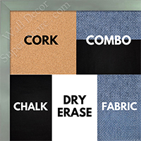 BB1540-11 Thin Metal Slate Grey Custom Cork Chalk or Dry Erase Board Small To Large