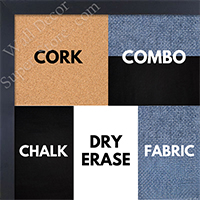 BB1540-3 Thin Metal Matte Black Custom Cork Chalk or Dry Erase Board Small To Large