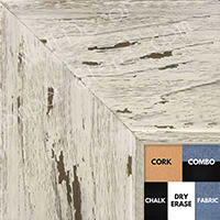 BB1554-4 Distressed White Driftwood - Extra Extra Large Chalkboard Cork Dry Erase