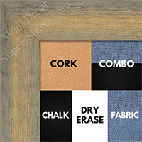 BB1555-2 Distressed Gray / Gold - Extra Large Chalkboard Cork Dry Erase