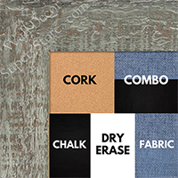 BB1555-3 Distressed Brown Gray - Extra Large Chalkboard Cork Dry Erase