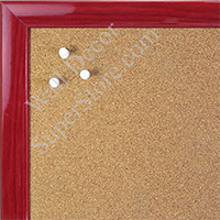 BB1562-5 Gloss Lacquer Red Wood Grain Small Custom Cork Chalk or Dry Erase Board