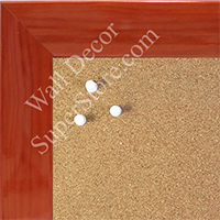BB1563-4 Gloss Lacquer Orange Wood Grain Large  Custom Cork Chalk or Dry Erase Board