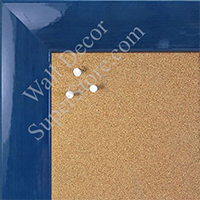 BB1563-6 Gloss Lacquer Blue Wood Grain Large  Custom Cork Chalk or Dry Erase Board