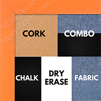 BB1564-12 Tangerine Orange Small Custom Cork Chalk or Dry Erase Board