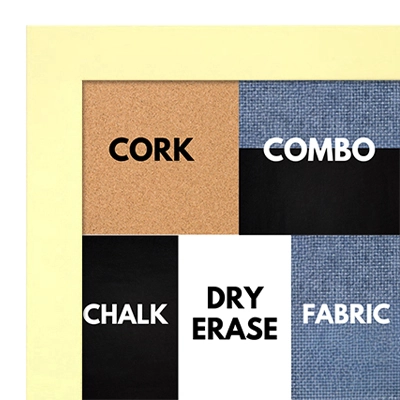 BB1564-8 Soft Yellow Small Custom Cork Chalk or Dry Erase Board