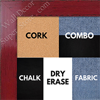 BB1566-2 Glossy Distressed Red - Medium Custom Cork Chalk or Dry Erase Board