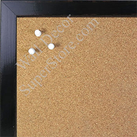 BB1567-3 Glossy Distressed Black - Small Custom Cork Chalk or Dry Erase Board