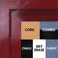BB1568-2 Glossy Distressed Red - Extra Large Custom Cork Chalk or Dry Erase Board
