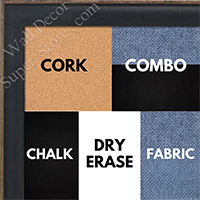 BB1569-12 Small Black With Top Outside Distressed Accent Custom Cork Chalk or Dry Erase Board
